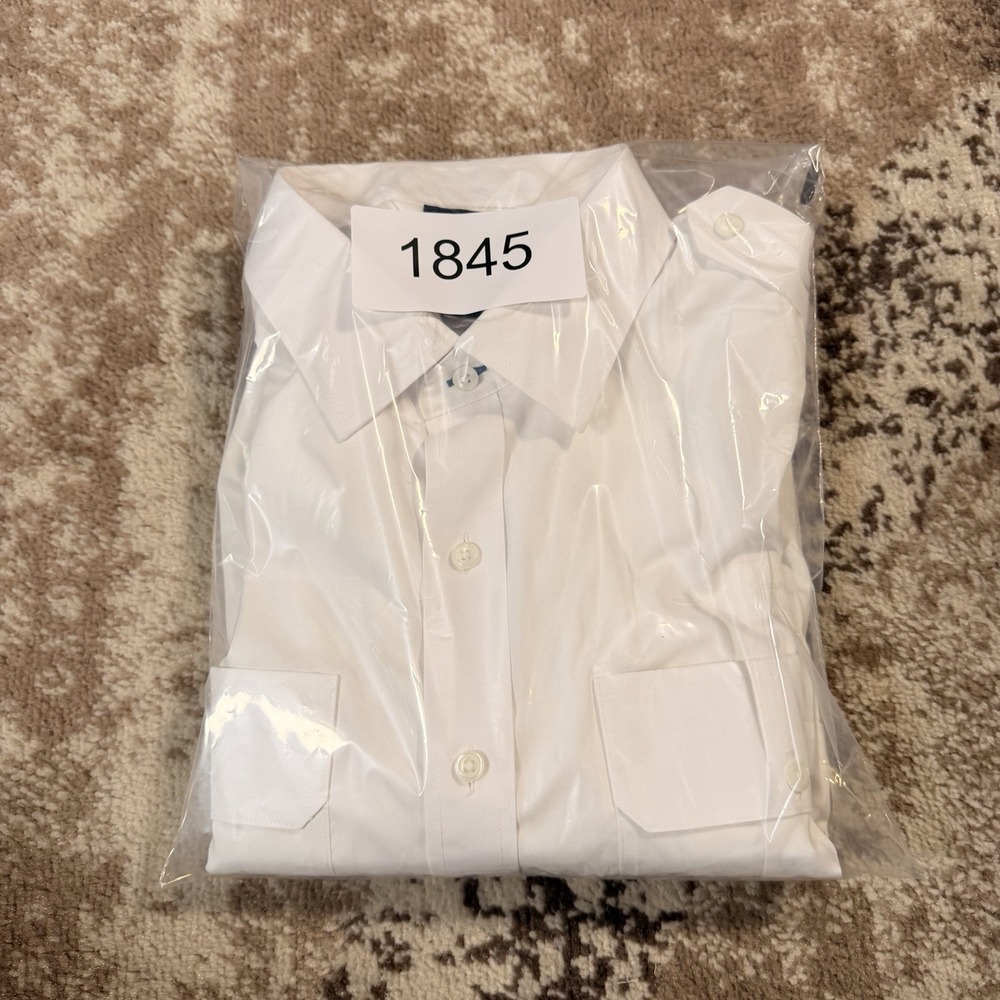 Brooks Brothers United Airlines Shirt Mens 17 36/37 White Long Sleeve Pilot NEW - Picture 10 of 10